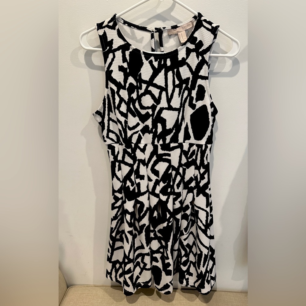 black & white dress